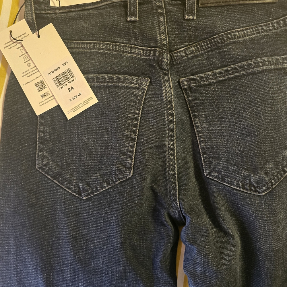 7 For All Mankind Women's Straight Leg Jeans - Dark Blue